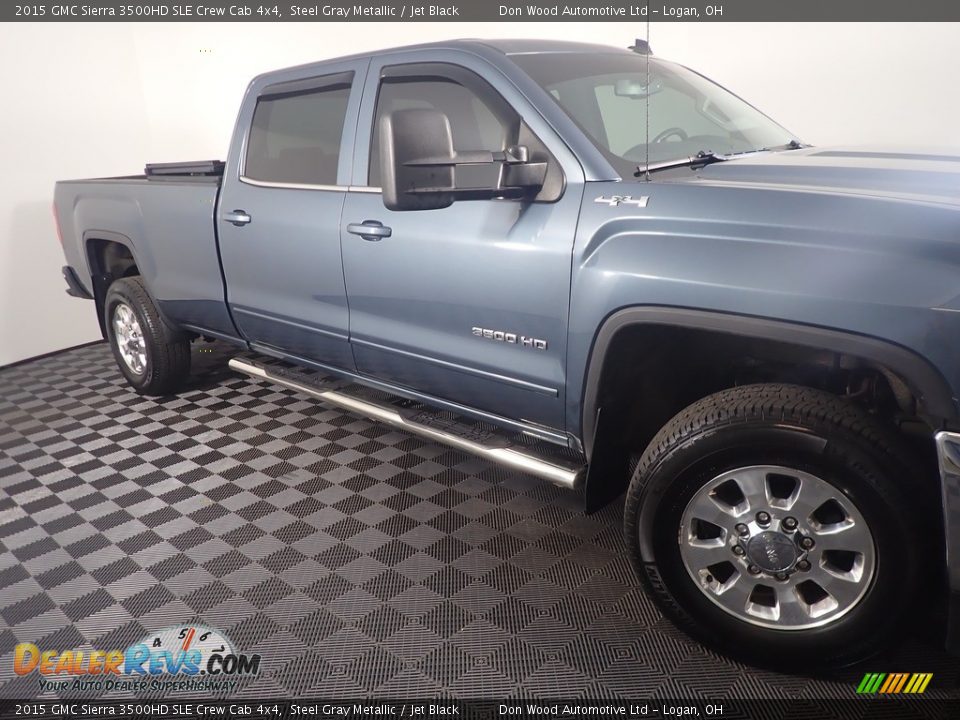 2015 GMC Sierra 3500HD SLE Crew Cab 4x4 Steel Gray Metallic / Jet Black Photo #4