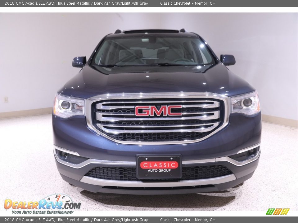 2018 GMC Acadia SLE AWD Blue Steel Metallic / Dark Ash Gray/Light Ash Gray Photo #2