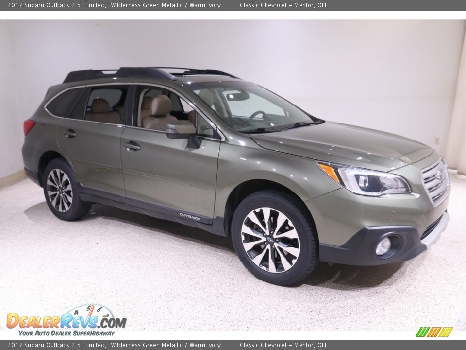 2017 Subaru Outback 2.5i Limited Wilderness Green Metallic / Warm Ivory Photo #1