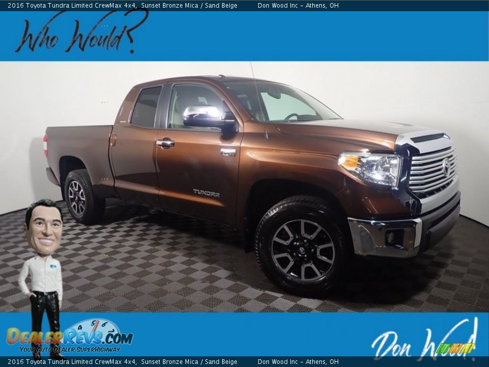 2016 Toyota Tundra Limited CrewMax 4x4 Sunset Bronze Mica / Sand Beige Photo #1