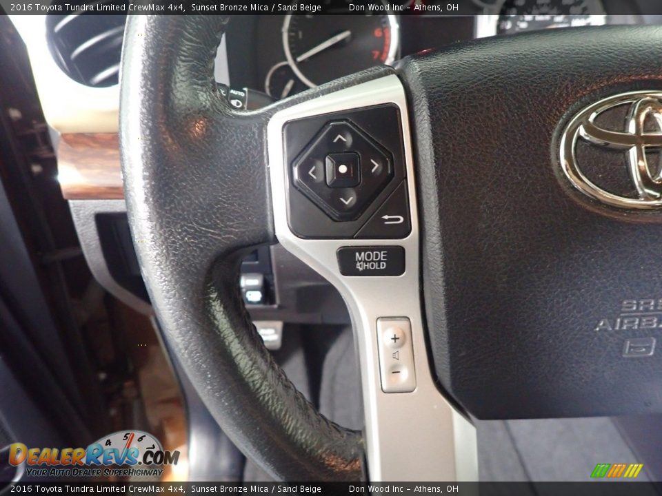 2016 Toyota Tundra Limited CrewMax 4x4 Sunset Bronze Mica / Sand Beige Photo #30
