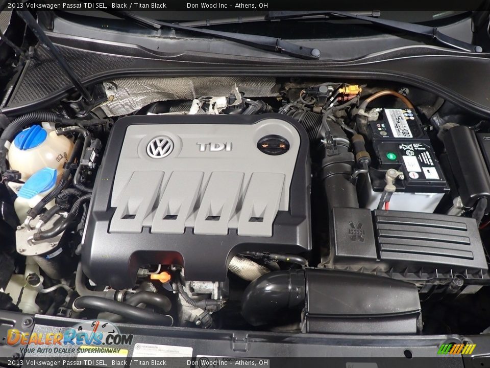 2013 Volkswagen Passat TDI SEL Black / Titan Black Photo #9
