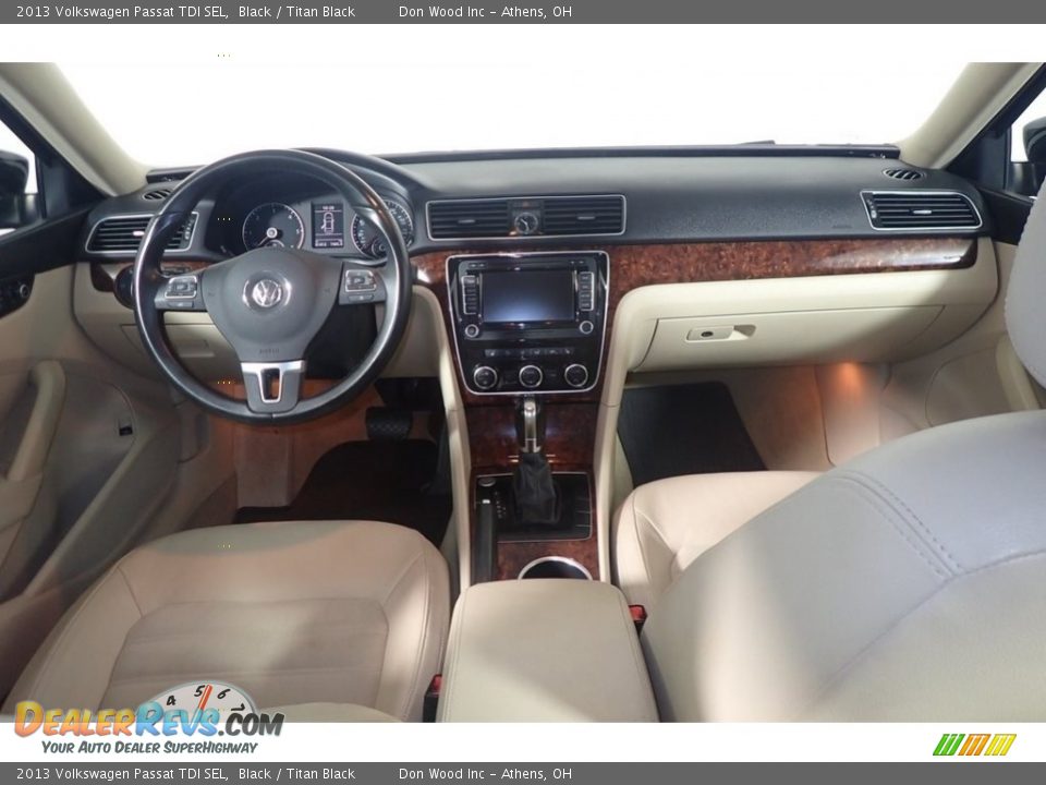 2013 Volkswagen Passat TDI SEL Black / Titan Black Photo #26
