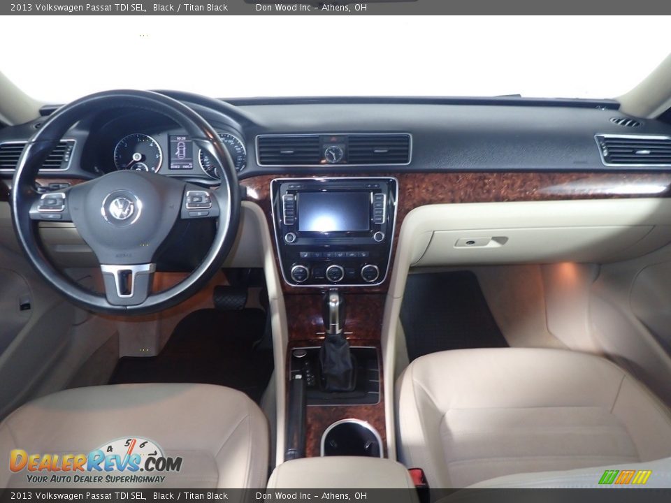 2013 Volkswagen Passat TDI SEL Black / Titan Black Photo #27