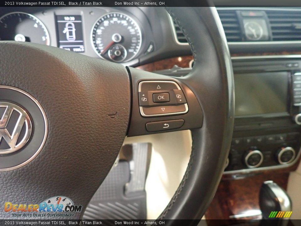 2013 Volkswagen Passat TDI SEL Black / Titan Black Photo #32