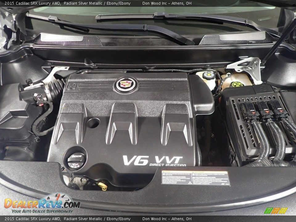 2015 Cadillac SRX Luxury AWD Radiant Silver Metallic / Ebony/Ebony Photo #8