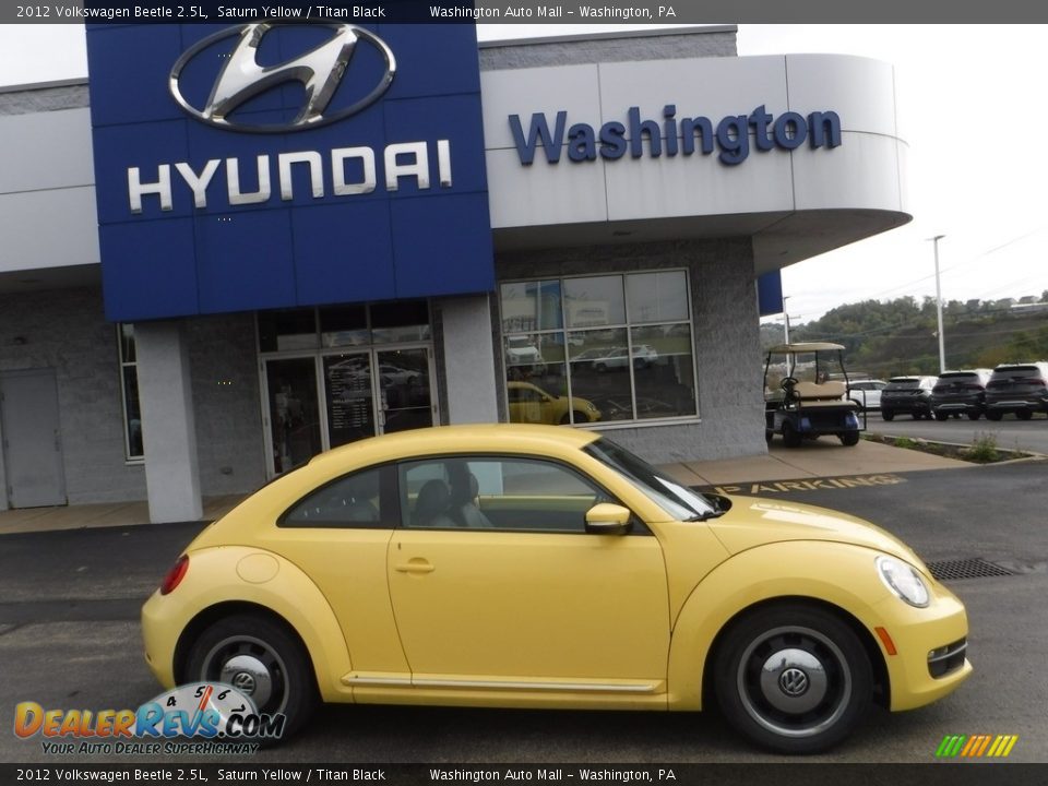2012 Volkswagen Beetle 2.5L Saturn Yellow / Titan Black Photo #2