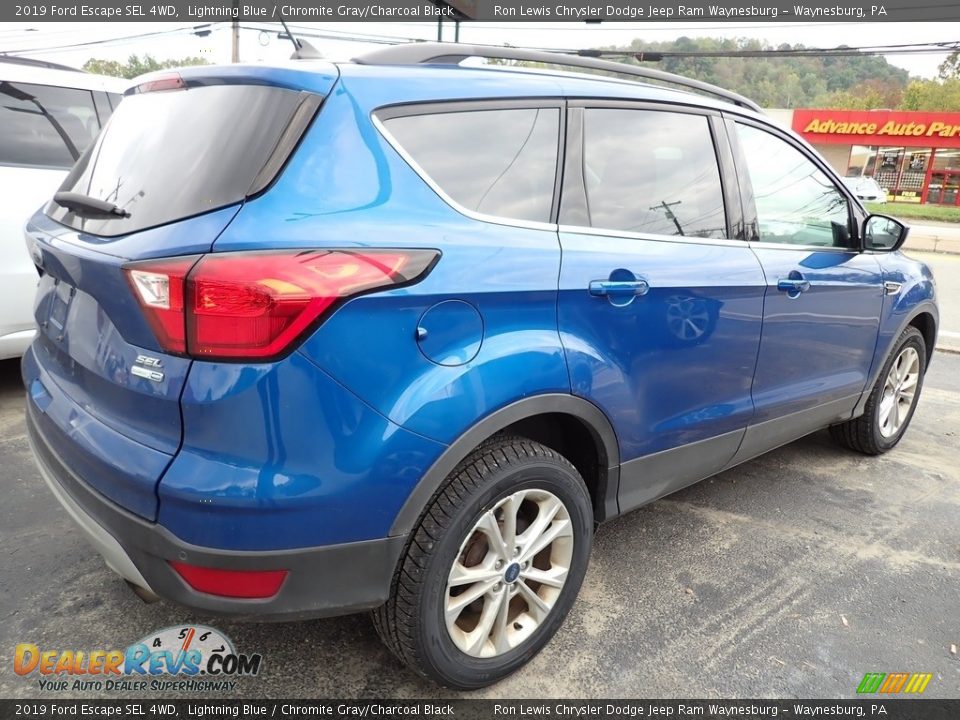 2019 Ford Escape SEL 4WD Lightning Blue / Chromite Gray/Charcoal Black Photo #3