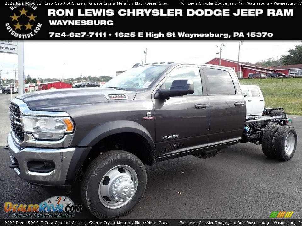 2022 Ram 4500 SLT Crew Cab 4x4 Chassis Granite Crystal Metallic / Black/Diesel Gray Photo #1