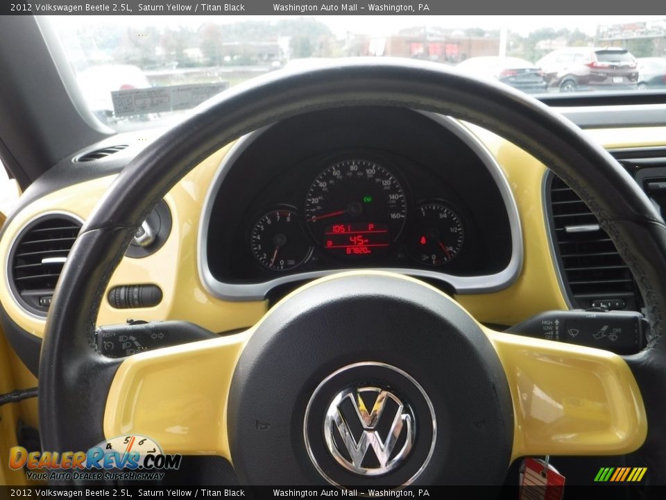 2012 Volkswagen Beetle 2.5L Saturn Yellow / Titan Black Photo #17