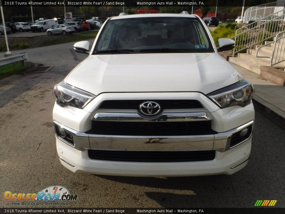 2018 Toyota 4Runner Limited 4x4 Blizzard White Pearl / Sand Beige Photo #12