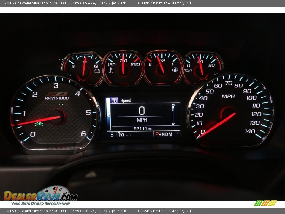 2016 Chevrolet Silverado 2500HD LT Crew Cab 4x4 Gauges Photo #9