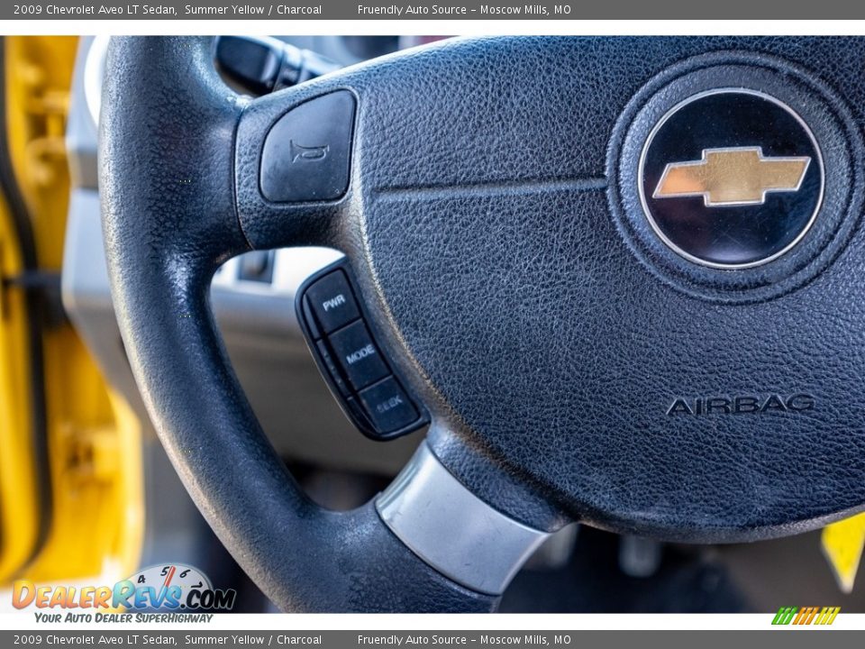 2009 Chevrolet Aveo LT Sedan Summer Yellow / Charcoal Photo #33