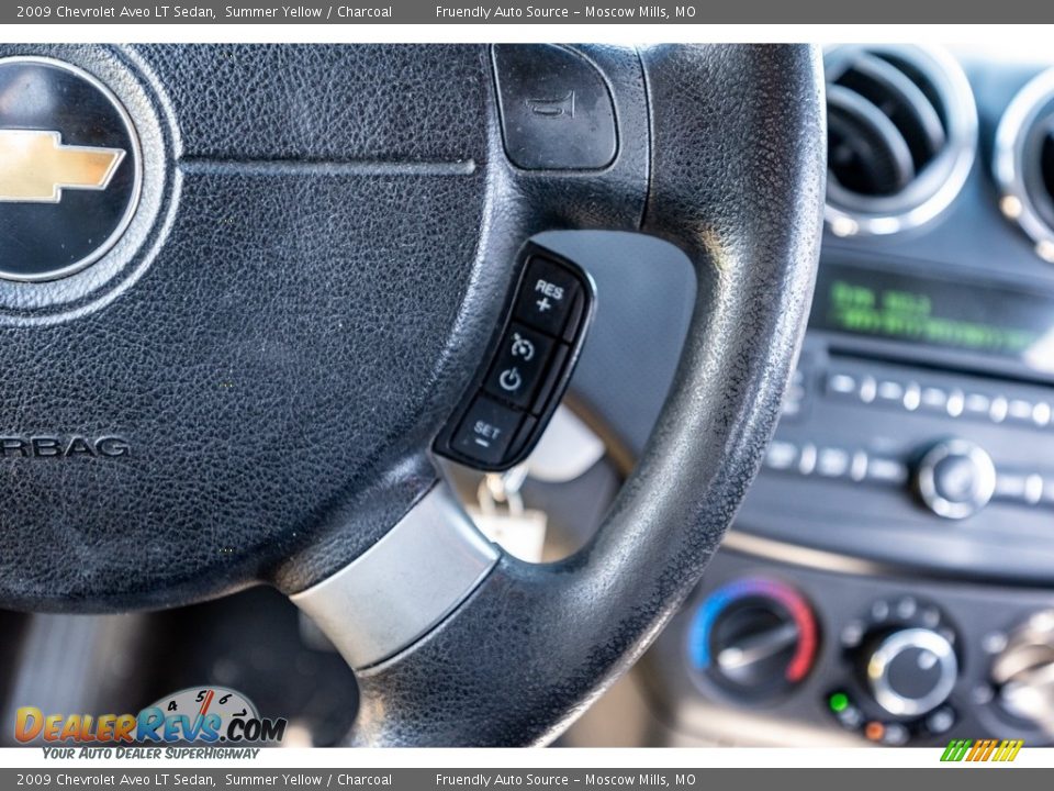 2009 Chevrolet Aveo LT Sedan Summer Yellow / Charcoal Photo #34