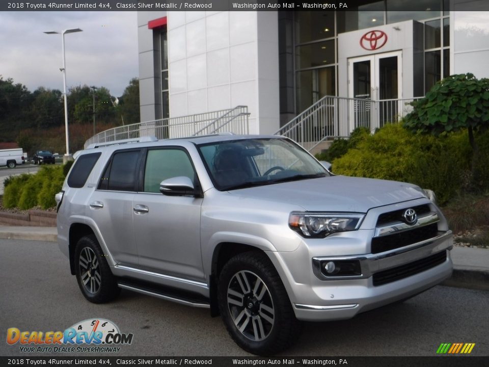 2018 Toyota 4Runner Limited 4x4 Classic Silver Metallic / Redwood Photo #1