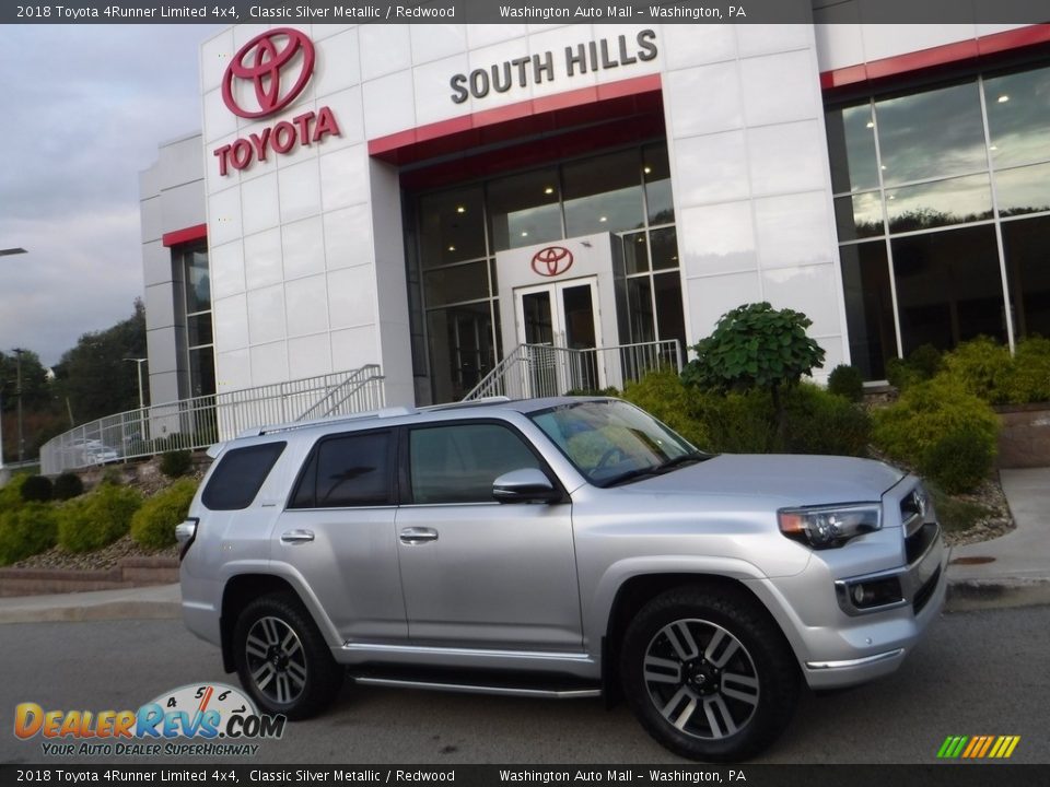 2018 Toyota 4Runner Limited 4x4 Classic Silver Metallic / Redwood Photo #2