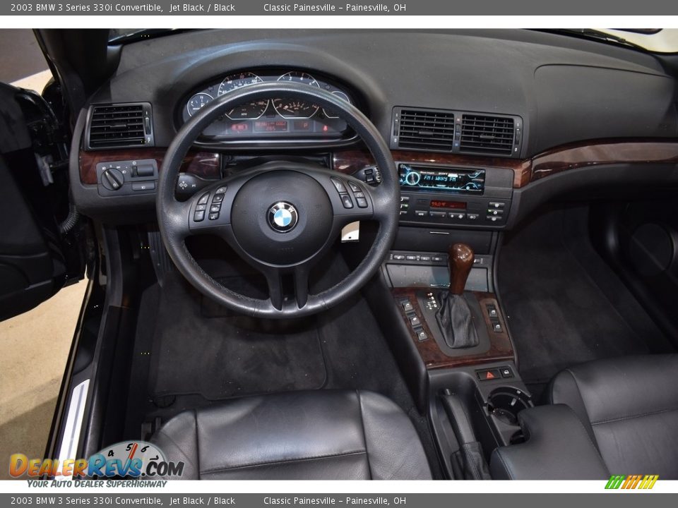 2003 BMW 3 Series 330i Convertible Jet Black / Black Photo #19