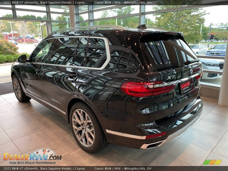 2022 BMW X7 xDrive40i Black Sapphire Metallic / Cognac Photo #2