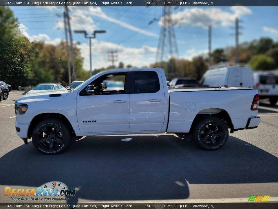 2022 Ram 1500 Big Horn Night Edition Quad Cab 4x4 Bright White / Black Photo #3