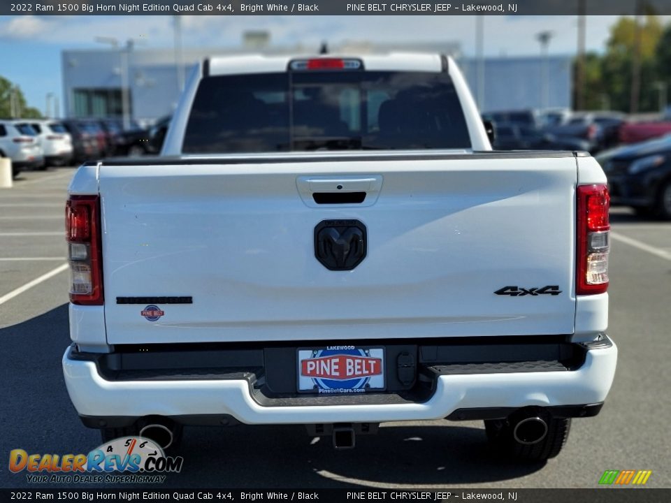 2022 Ram 1500 Big Horn Night Edition Quad Cab 4x4 Bright White / Black Photo #5