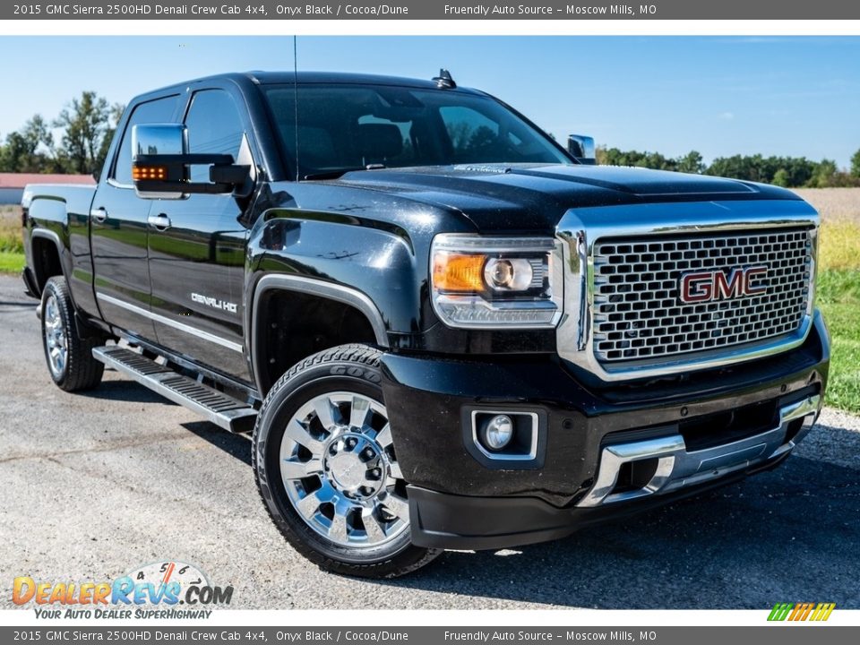 2015 GMC Sierra 2500HD Denali Crew Cab 4x4 Onyx Black / Cocoa/Dune Photo #1