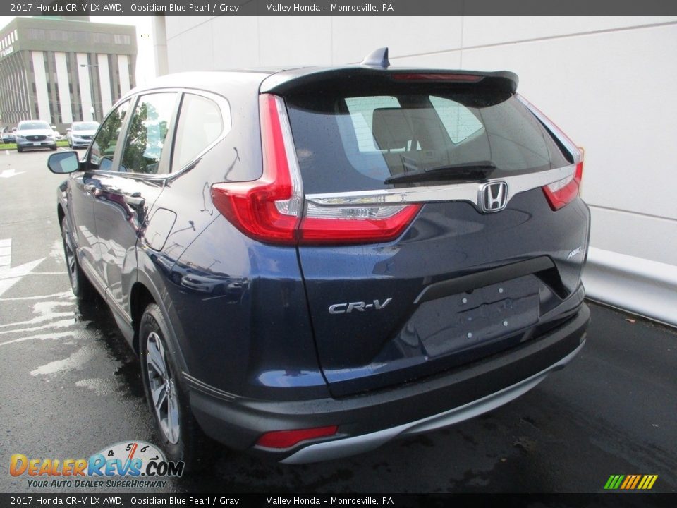 2017 Honda CR-V LX AWD Obsidian Blue Pearl / Gray Photo #3