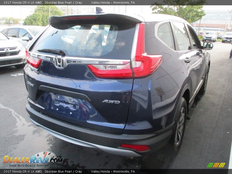 2017 Honda CR-V LX AWD Obsidian Blue Pearl / Gray Photo #5