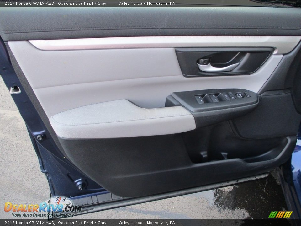 2017 Honda CR-V LX AWD Obsidian Blue Pearl / Gray Photo #10
