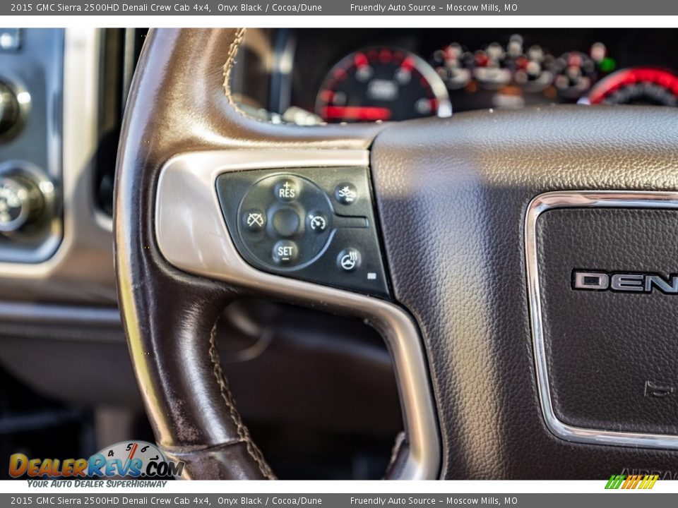 2015 GMC Sierra 2500HD Denali Crew Cab 4x4 Onyx Black / Cocoa/Dune Photo #34