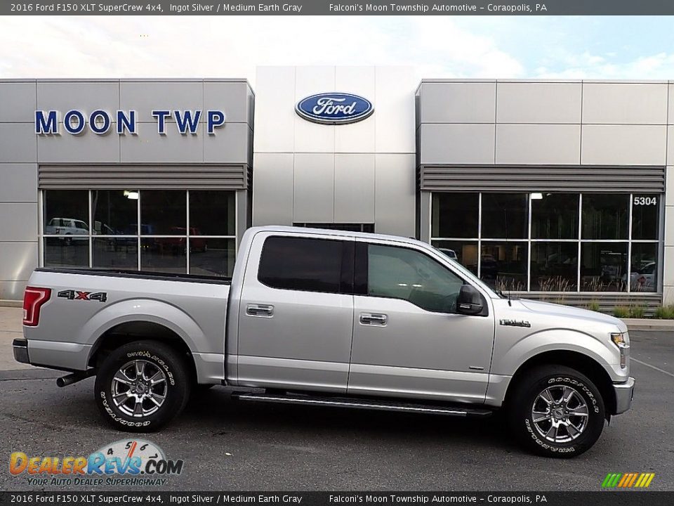 2016 Ford F150 XLT SuperCrew 4x4 Ingot Silver / Medium Earth Gray Photo #1