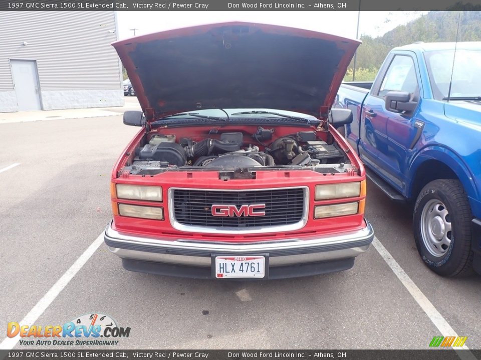1997 GMC Sierra 1500 SL Extended Cab Victory Red / Pewter Gray Photo #5