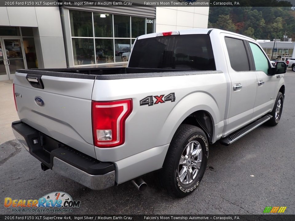 2016 Ford F150 XLT SuperCrew 4x4 Ingot Silver / Medium Earth Gray Photo #2