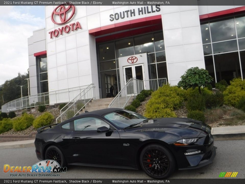 2021 Ford Mustang GT Premium Fastback Shadow Black / Ebony Photo #2