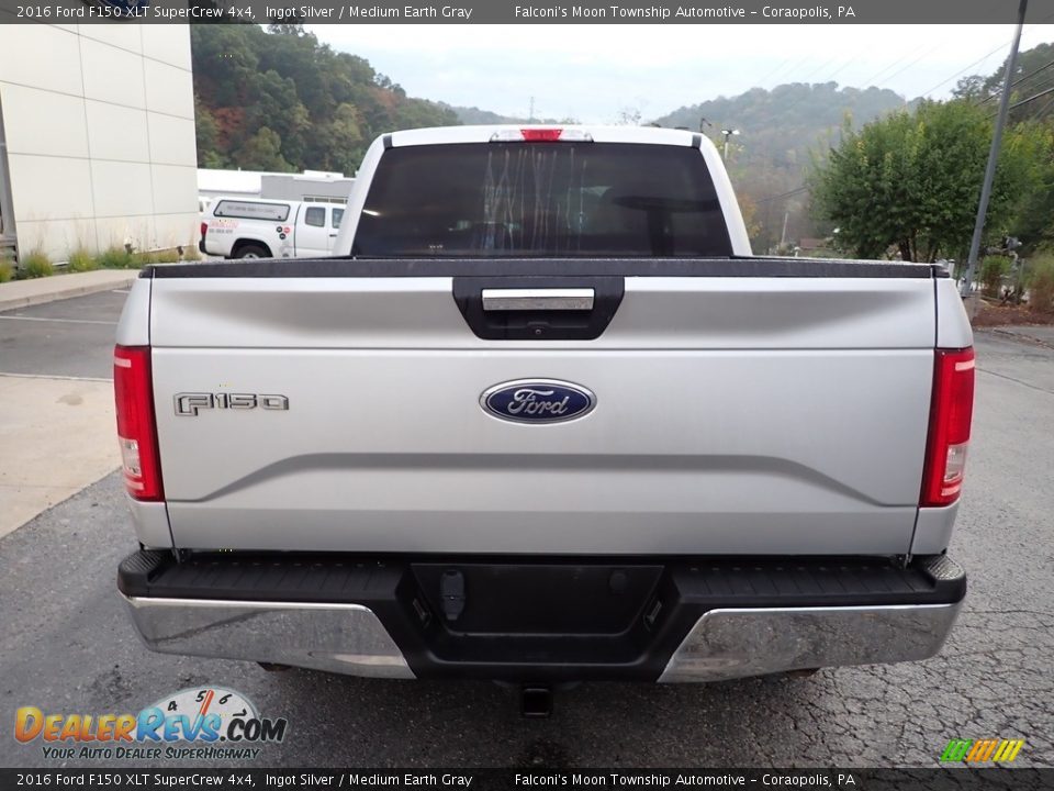 2016 Ford F150 XLT SuperCrew 4x4 Ingot Silver / Medium Earth Gray Photo #3