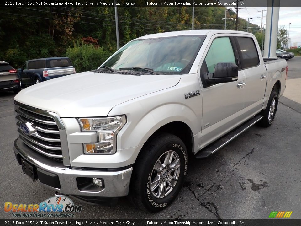 2016 Ford F150 XLT SuperCrew 4x4 Ingot Silver / Medium Earth Gray Photo #6