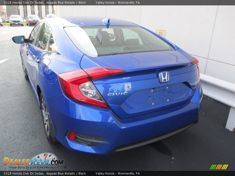 2018 Honda Civic EX Sedan Aegean Blue Metallic / Black Photo #3