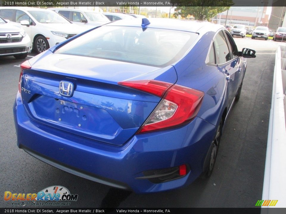 2018 Honda Civic EX Sedan Aegean Blue Metallic / Black Photo #5