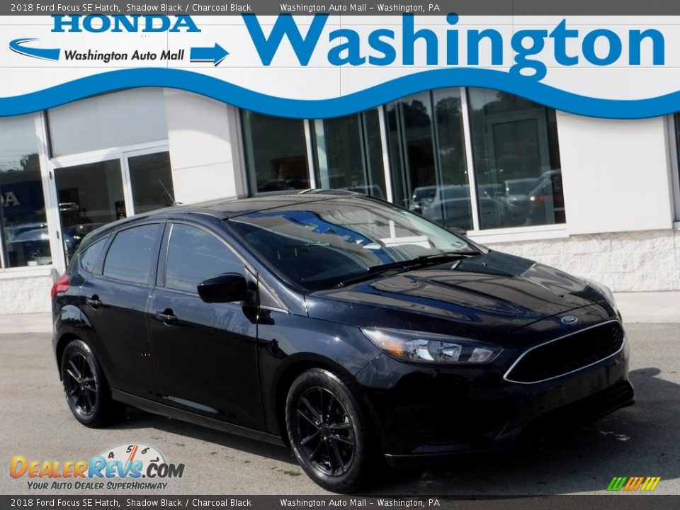 2018 Ford Focus SE Hatch Shadow Black / Charcoal Black Photo #1