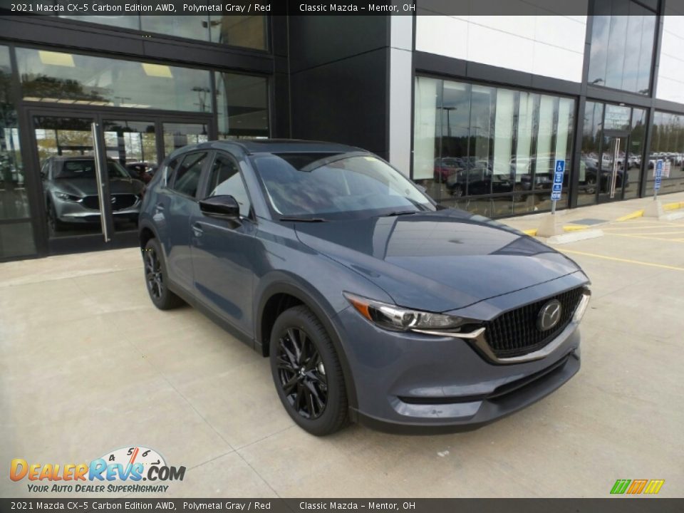 2021 Mazda CX-5 Carbon Edition AWD Polymetal Gray / Red Photo #1