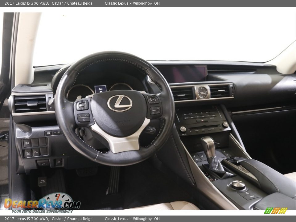 2017 Lexus IS 300 AWD Caviar / Chateau Beige Photo #6