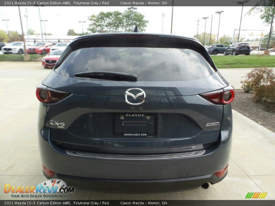 2021 Mazda CX-5 Carbon Edition AWD Polymetal Gray / Red Photo #5