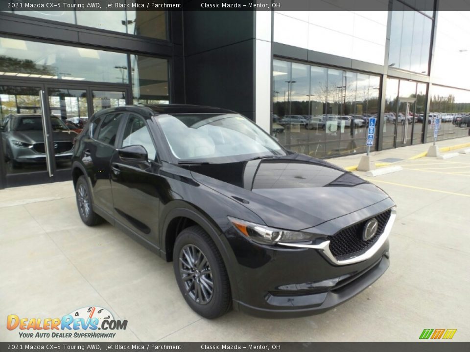 2021 Mazda CX-5 Touring AWD Jet Black Mica / Parchment Photo #1