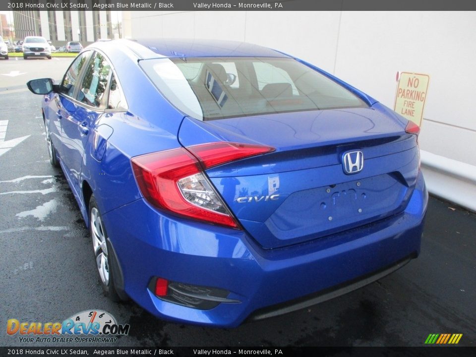 2018 Honda Civic LX Sedan Aegean Blue Metallic / Black Photo #3