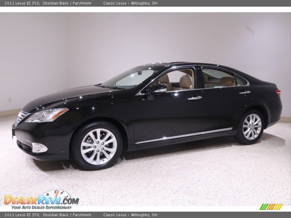 2011 Lexus ES 350 Obsidian Black / Parchment Photo #3