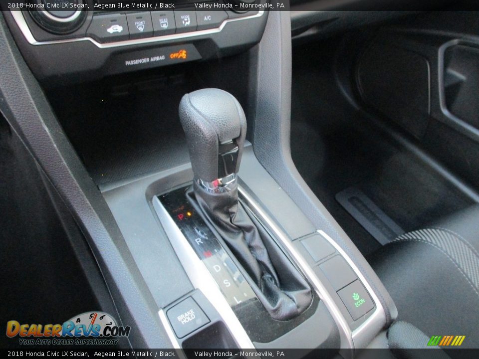 2018 Honda Civic LX Sedan Aegean Blue Metallic / Black Photo #15