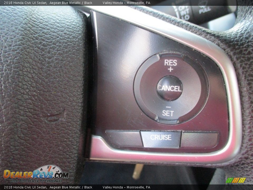 2018 Honda Civic LX Sedan Aegean Blue Metallic / Black Photo #17
