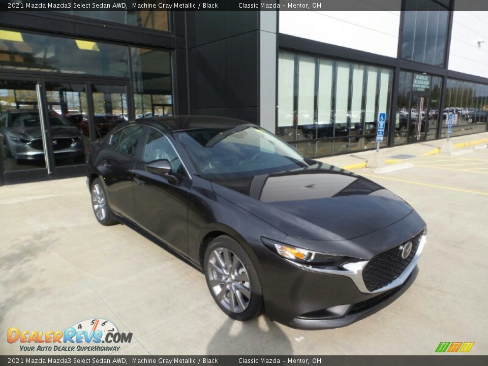 2021 Mazda Mazda3 Select Sedan AWD Machine Gray Metallic / Black Photo #1