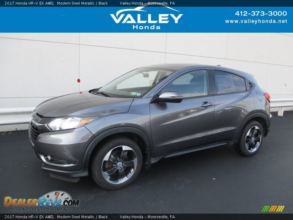 2017 Honda HR-V EX AWD Modern Steel Metallic / Black Photo #1