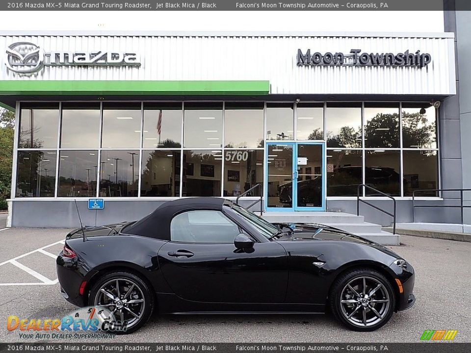 2016 Mazda MX-5 Miata Grand Touring Roadster Jet Black Mica / Black Photo #1