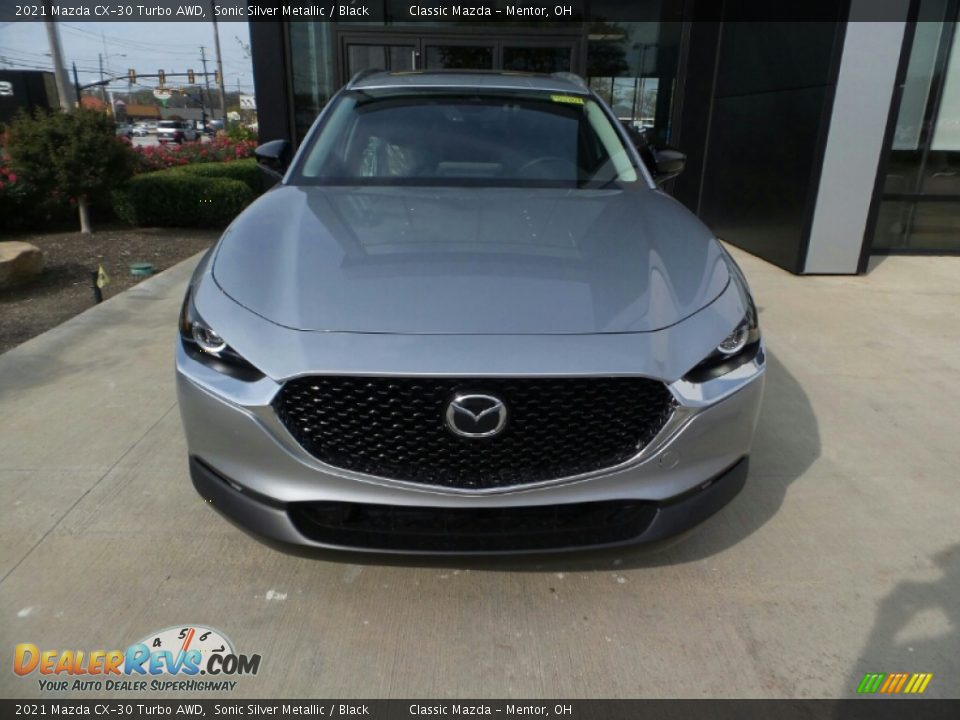 2021 Mazda CX-30 Turbo AWD Sonic Silver Metallic / Black Photo #2